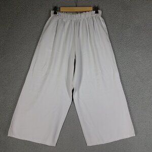 Bryn Walker Wide Leg Pants Women's Small Lagenlook Baggy Elastic Waist Beach